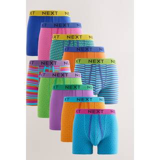 Next Bright Blue/Orange Spot 10 pack A-Front Boxers