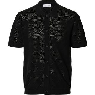 Kortærmet Strikket Poloshirt
