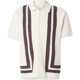 NN07 Ares Knitted Short Sleeve Shirt Ivory