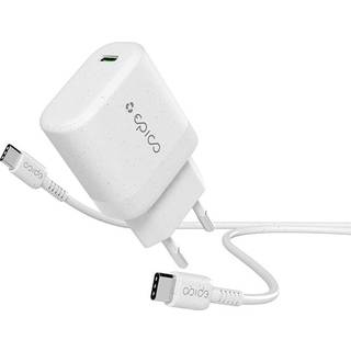 Epico Resolve USB-C Vægoplader PD 30W GaN med USB-C Kabel - 1.2 Meter - Hvid