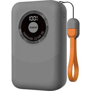 Dudao K21 Mini Powerbank 10000mAh USB-A / USB-C 22,5W - Grå