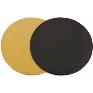 Kagepap Guld/Sort - 6 stk. Ø 24 cm, Scrapcooking