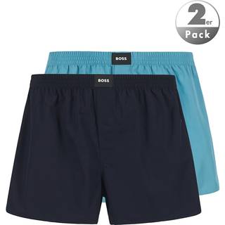 BOSS Black Herren Boxershorts blau Baumwolle & Mix Gestreift