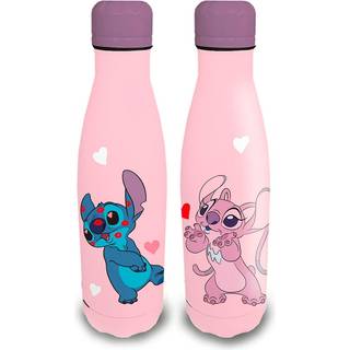 Stitch vandflaske / termoflaske i rustfrit stål - 500ml - pink / lilla