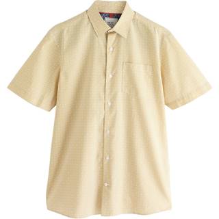 Next Yellow Diamond Geometric Easy Iron With Short Sleeve Oxford Shirt - XX-Large