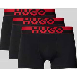 HUGO Herren Trunks rot Baumwolle & Mix Gemustert,unifarben