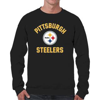 Team Fan Apparel NFL Gameday Adult Crewneck Sweatshirt Letv?gt Tagless Pullover Pro Football Sweatshirt (Pittsburgh Steelers - Sort voksen stor)