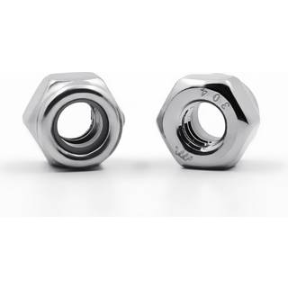 WeGoup 1/4 """"-20 Rustfrit stållåsemøtrikker 28 Pak A2-70 Nylonindsats Hex Nuts Self-Locking 304 Rustfrit stål Grov tråd Lys finish
