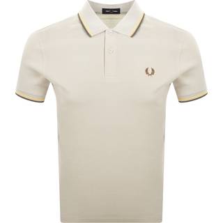Fred Perry Twin Tipped Polo T Shirt Beige