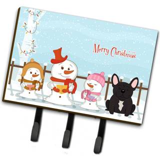 """" Caroline's Treasures Christmas Carolers Merry French Bulldog Brindle Leash eller Key Holder BB2340TH68 Triple """"