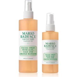 Mario Badescu ansiktsspray med aloe salvia och orange blommor för alla hudtyper | Ansikte dimma som hydratiserar och upplyftar | 8 fl oz & 4 fl o