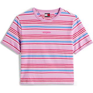 Tommy Jeans Tommy Jeans Pink Stripe Logo T-Shirt
