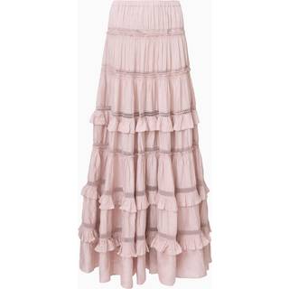 All Saints AllSaints Pink Talia Tiered Maxi Skirt