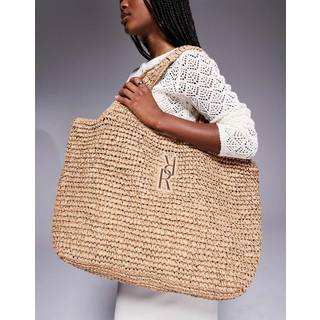 River Island River Island Brown Raffia Shopper Bag