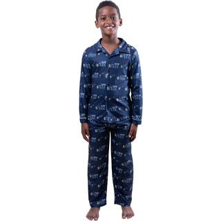 Ultra Game NBA Official Youth 2-Piece Super Soft Button Down Pyjamass?t Utah Jazz Boys St?rrelse 7