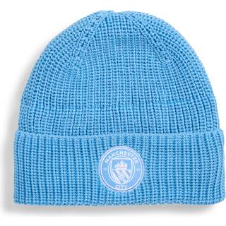 PUMA Manchester City Essentials Beanie Unisex, Sport, Light Blue/White, OSFA - White - OSFA