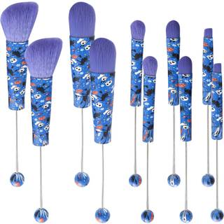 10 pieces Beadable Makeup Brushes Halloween DIY Makeup Comestic Bruses Beaded Brushes Kit til DIY Beaded Eyeshadow Brush (Beadable Makeup Brushes