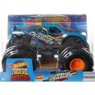 Hot Wheels Monster Trucks Oversized 1:24 Skala Metal Die-Cast Toy Truck (2024 Podium Crasher Blue)