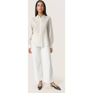 Soaked In Luxury Slroya Shirt Ls Bluser 30408095 Nature Stripe (SMALL)