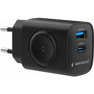 Gembird 2-in-1 20W Apple Watch + phone fast charger - Black