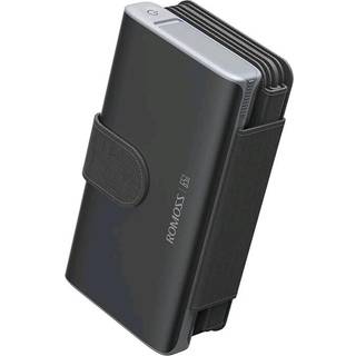 ROMOSS Solar Powerbank 30000mAh 65W Black Powerbank - Sort - 30000 mAh
