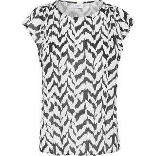 Saint Tropez Vegasz Adele Ss Top Bluser 30514167 Small Monochrome Strokes (MEDIUM)