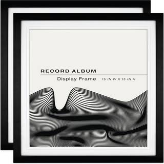 MCS15X15 Black Record Album Ramme Wall Hanging Picture Ramme til fotes og kunsttryk