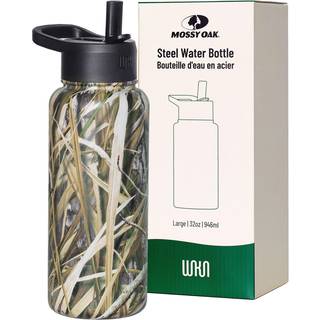 Wildkin Mossy Oak 32oz børn Vandflaske - Lækagefast vakuumisoleret holdbar let rengøring - Skyggegræs