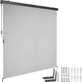 Lodret markise Eloise med 2 vægbeslag - 180 x 250 cm,lysegrå