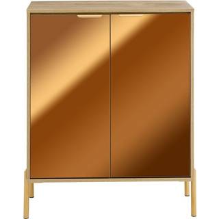 SoBuy Mikrobølgeskab Køkkenvogn i Guld - FSB96-G