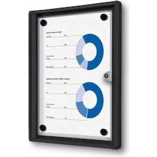 Opslagsskab sort indendørs magnettavle Economy 1xA4