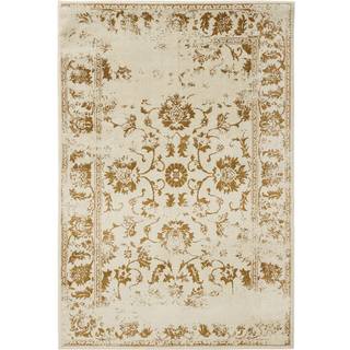 KIRA Creme/Gul Tæppe - Rektangulær / 240x340 cm / Hvid