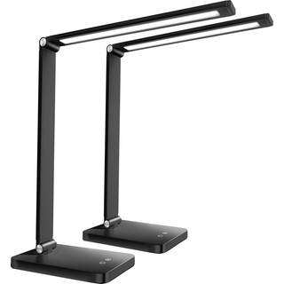 Bordlampe Novaly, LED, dæmpbar, foldbar, 5W - sort,Sæt med 2 stk.
