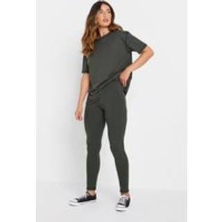 Lts Tall Grey Contrast Stitch Leggings & Tshirt Set Size Ex Long > 14 - Ex Long 14