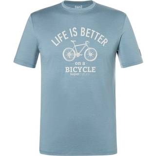 super.natural Better Bike Bio Jersey Tee Merino-shirt Herrer størrelse 54 - XL farve turkis