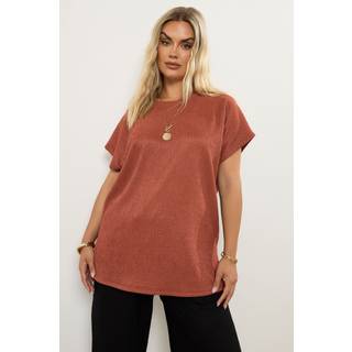 Yours Curve Textured Grown On Sleeve T-Shirt46