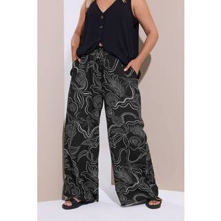 Yours Curve Shell Print Wide Leg Trousers52