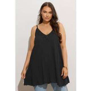 Yours Curve Yours Curve Black Crochet White Camisole