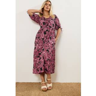 Yours Curve Yours Curve Pink Puff Bow Dress