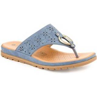 Pavers Pavers Blue Slip On Toe Post Sandals