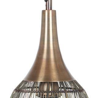 Soraya hængelampe, 1 lyskilde, oval, metal, antik messing