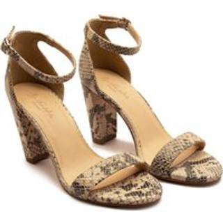 Off The Hook Off The Hook Animal Mayfair Snake Print Block Heel Ankle Strap Sandals