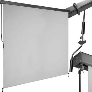 Lodret markise Eloise med 2 vægbeslag - 200 x 250 cm,lysegrå