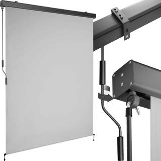 Lodret markise Eloise med 2 vægbeslag - 140 x 250 cm,lysegrå