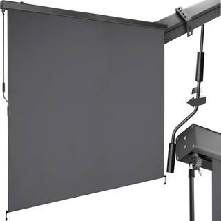 Lodret markise Eloise med 2 vægbeslag - 200 x 250 cm,mørkegrå