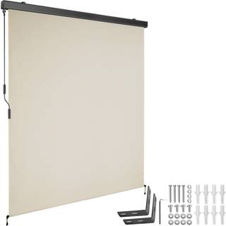 Lodret markise Eloise med 2 vægbeslag - 160 x 250 cm,beige