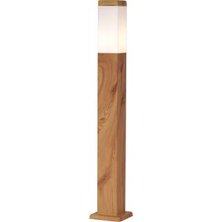 Moderne udendørs gulvlampe stål med træprint 80 cm IP44 - Malois