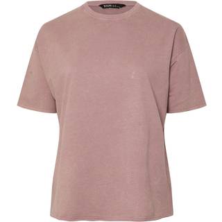 Yours Curve Yours Curve Pink 100% Cotton Acid Wash T-Shirt