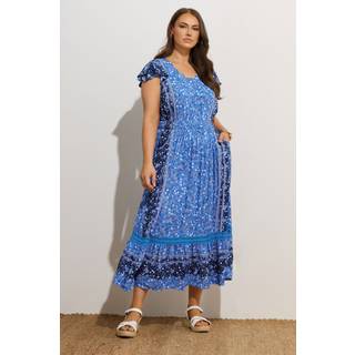 Yours Curve Boho Border Maxi Frilled Dress42
