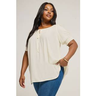 Yours Curve Yours Curve White Boho Blouse